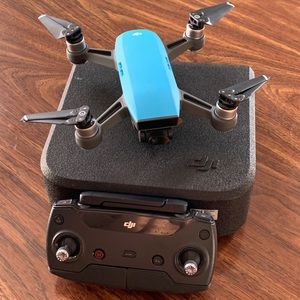 DJI SPARK drone light blue camera